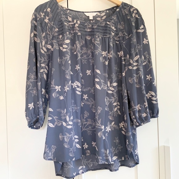 LC Lauren Conrad Tops - Lauren Conrad blouse 3/4 sleeves with high low hem